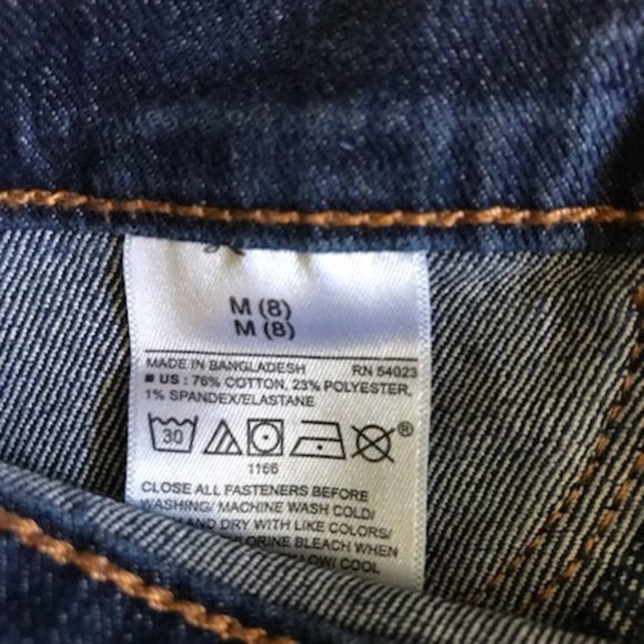 OLD Navey Girls 8 (M) Pull-On Skinny Jeans Dark - Picture 5 of 6